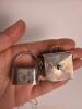 Mexican Sterling Silver Purse and Padlock Form Pill Boxes - 8