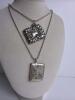 Sterling Silver Art Nouveau-Style Stamp Holders on Necklaces