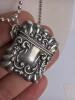 Sterling Silver Art Nouveau-Style Stamp Holders on Necklaces - 3