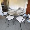 Wrought Iron Patio Table and Chairs Set