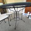 Wrought Iron Patio Table and Chairs Set - 3