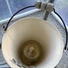 Painted Metal Patio Table With Attached Candle Holder - 4