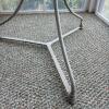Painted Metal Patio Table With Attached Candle Holder - 5