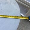 Painted Metal Patio Table With Attached Candle Holder - 8