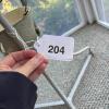 Painted Metal Patio Table With Attached Candle Holder - 10