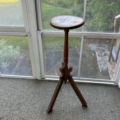 Wooden Pedestal Plant Stand