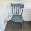 Painted Child&rsquo;s Spindle-Back Wood Chair