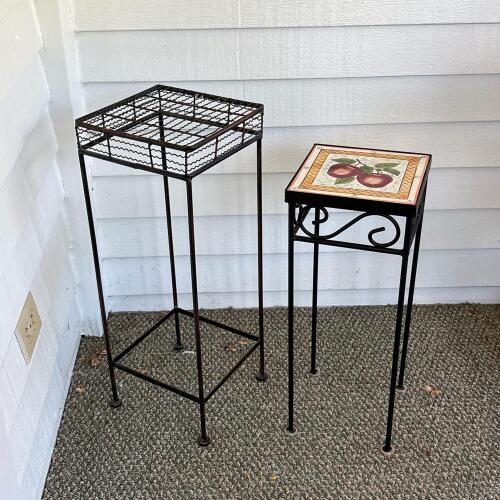 Pair of Decorative Metal Plant Stands