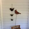 Metal Bird Hanging Ornament and Cardinal Garden Stake