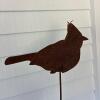 Metal Bird Hanging Ornament and Cardinal Garden Stake - 3