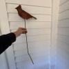 Metal Bird Hanging Ornament and Cardinal Garden Stake - 4