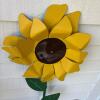 Metal Sunflower Garden Stake With Removable Butterfly - 4