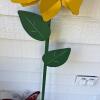 Metal Sunflower Garden Stake With Removable Butterfly - 5