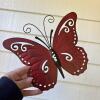 Metal Sunflower Garden Stake With Removable Butterfly - 7