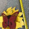 Metal Sunflower Garden Stake With Removable Butterfly - 9