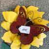 Metal Sunflower Garden Stake With Removable Butterfly - 10