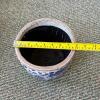 Blue and White Floral Ceramic Planter Pot - 4