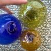 Wicker Basket with Handblown Glass Fishing Floats - 4