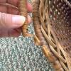 Wicker Basket with Handblown Glass Fishing Floats - 8