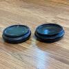 Pair of Black Painted Wood Display Stands