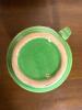 Green Ribbed Pottery Pitcher in the Art Deco Style - 4