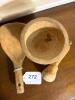 Wooden Mortar and Pestle With Large Spoon - 8