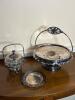 Three-Piece Victorian-Style Silverplate Tableware