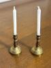 Pair of Miniature Brass Candlesticks - 2