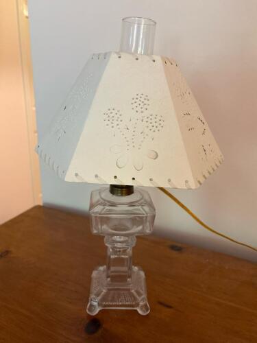 Hurricane Oil Lamp Electrified with Shade