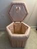 Upholstered Hexagonal Storage Ottoman - 3