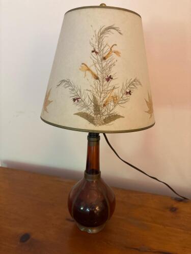 Vintage Bottle Electrified with Botanical Shade