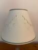 Cut Glass Table Lamp with Leaf Pattern Shade - 3