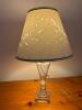 Cut Glass Table Lamp with Leaf Pattern Shade - 6
