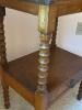 Antique Spool-Turned Side Table with Drawer - 3