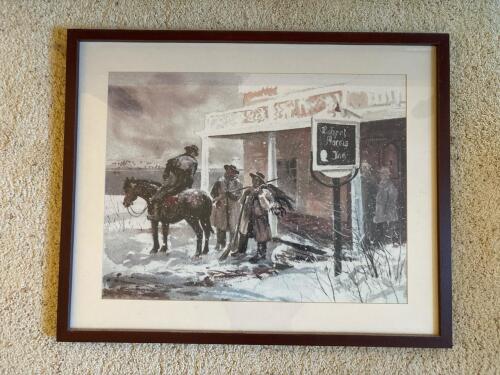 Framed Western Scene Print