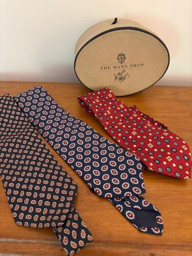 Brooks Brothers Silk Neckties with The Man's Shop Hat Box