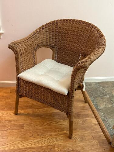 Wicker Armchair With Cushion