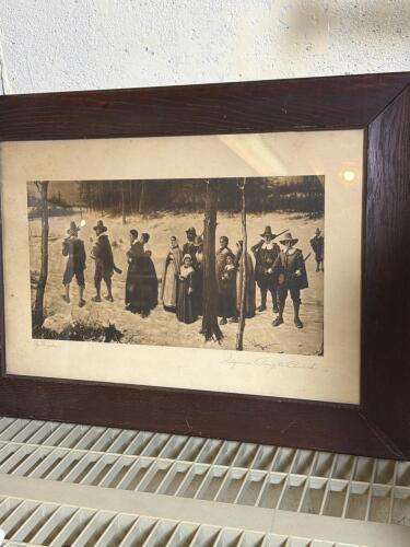 Pilgrims Going to Church Print