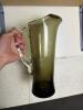 MCM Blown Glass Pitcher With Clear Handle - 2