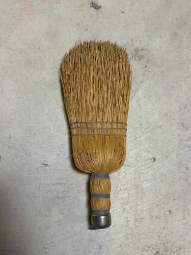 Vintage Hand Whisk Broom with Wrapped Handle