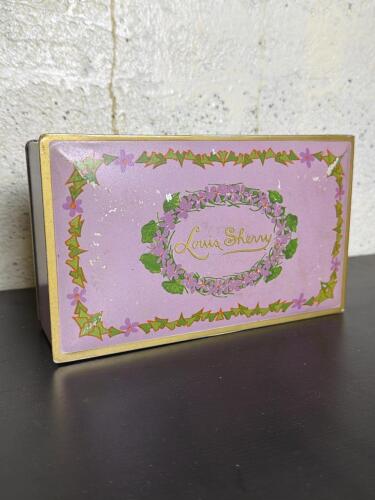 Louis Sherry Decorative Tin Box with Floral Design