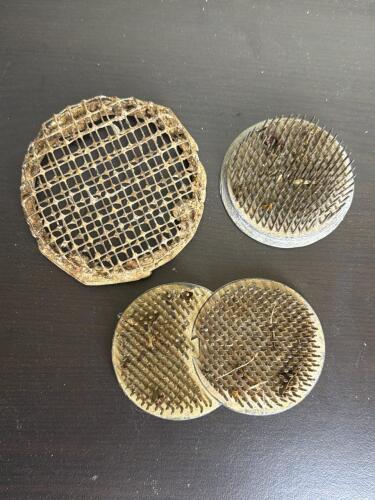 Vintage Floral Frog Arrangers with Mesh and Spiked Bases