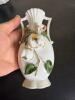 Pair of White Porcelain Vases with Gilt Fruit Relief - 2