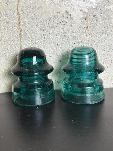 Aqua Glass Telegraph Insulators