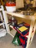 Plastic Utility Shelves with Kitchenware Lot - 3