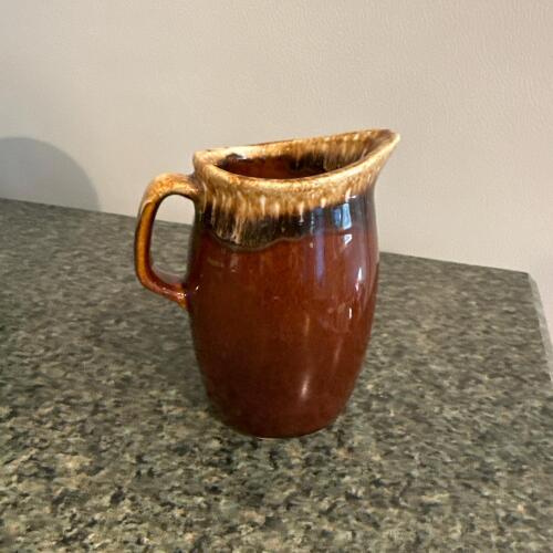 Hull Oven Proof Brown Drip Pottery Pitcher