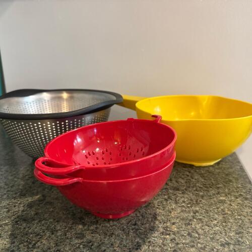 Assorted Kitchen Colanders and Strainer Bowls