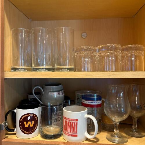 Mixed Drinking Glasses and Mugs Assortment