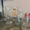 Assorted Clear Glass Vases