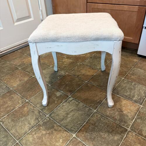 Upholstered Stool in French Provincial-Style